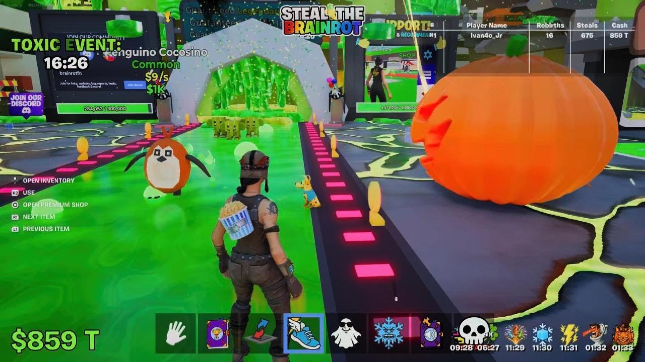 Fortnite Steal the Brainrot admin abuse toxic event part 5