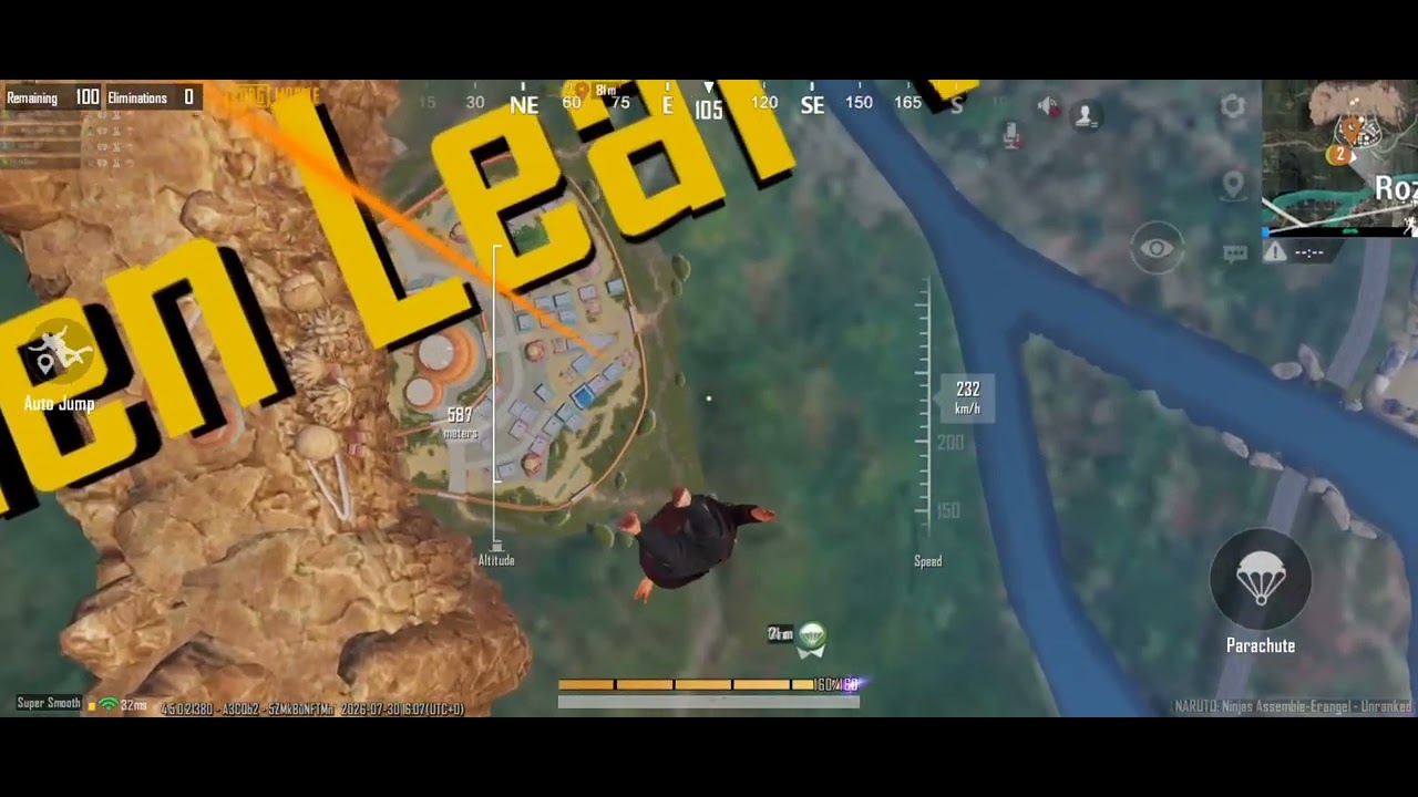Landing in Hidden Leaf Village, Naruto Theme Mode PUBG Mobile 