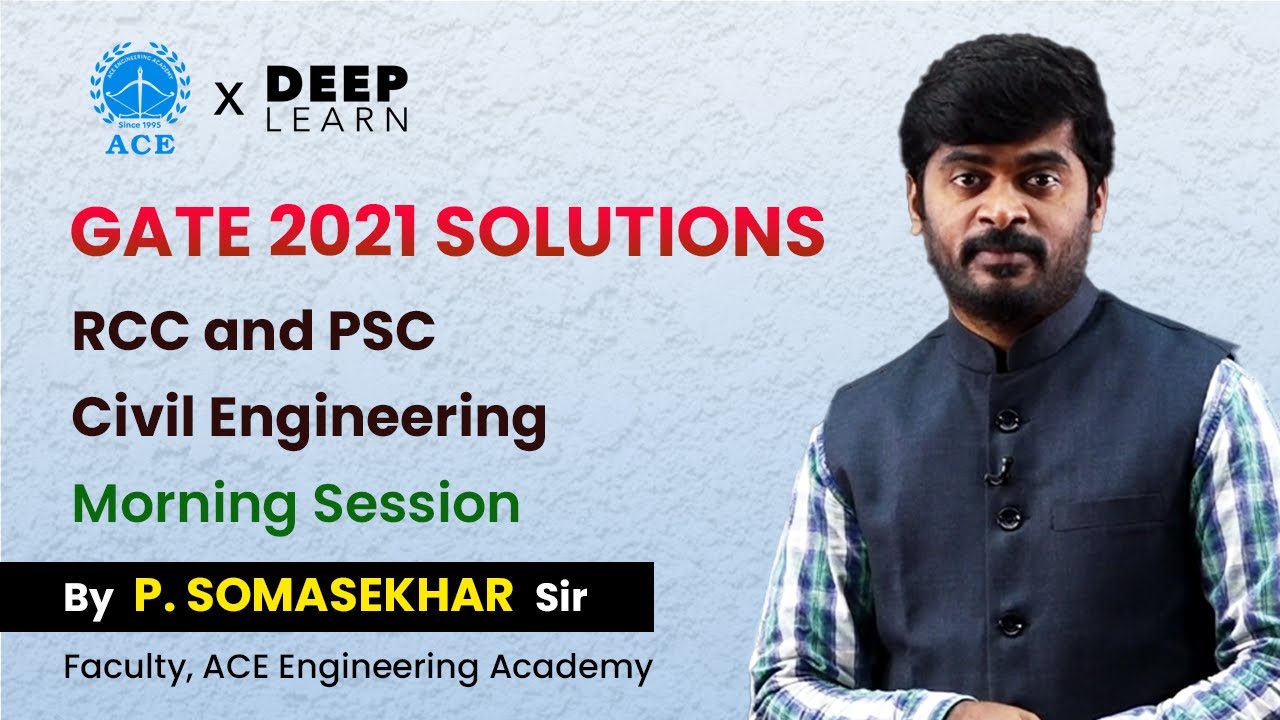 GATE 2021 SOLUTIONS | RCC & PSC - Civil Engineering (CE) | Morning Session