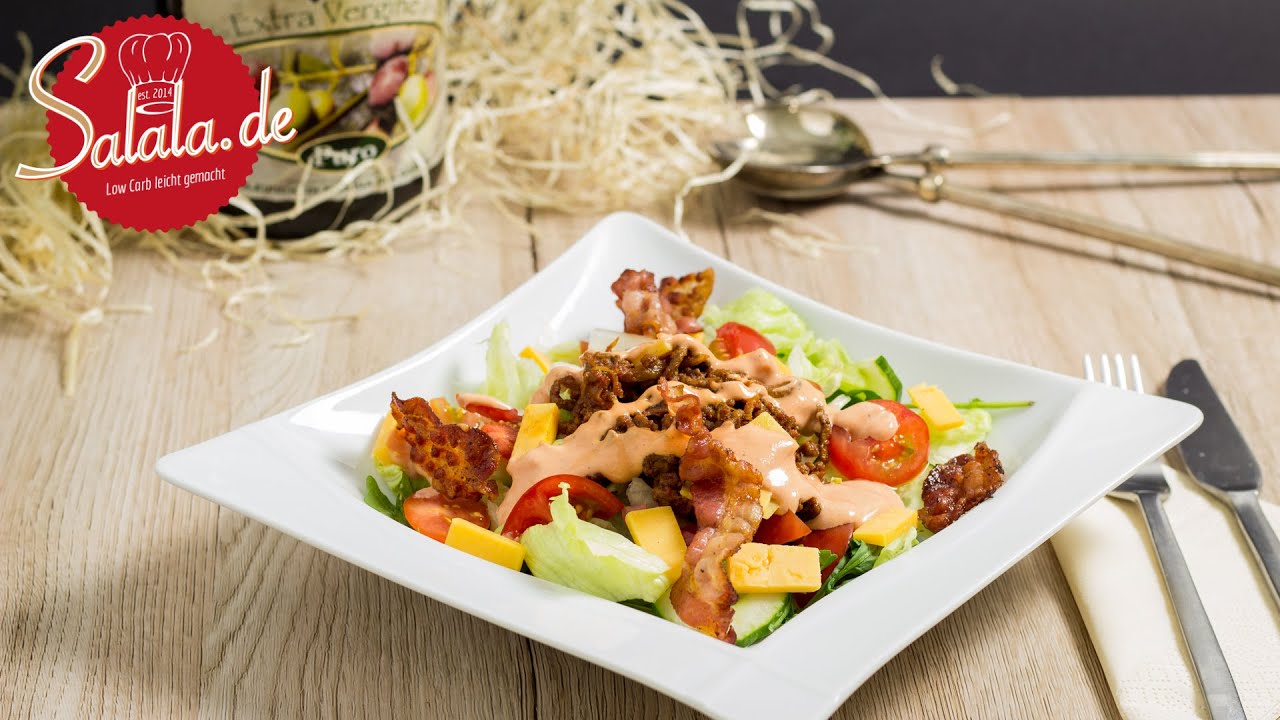 Big Mac Salat Rezept ohne Brot I Low Carb Partysalat salala.de