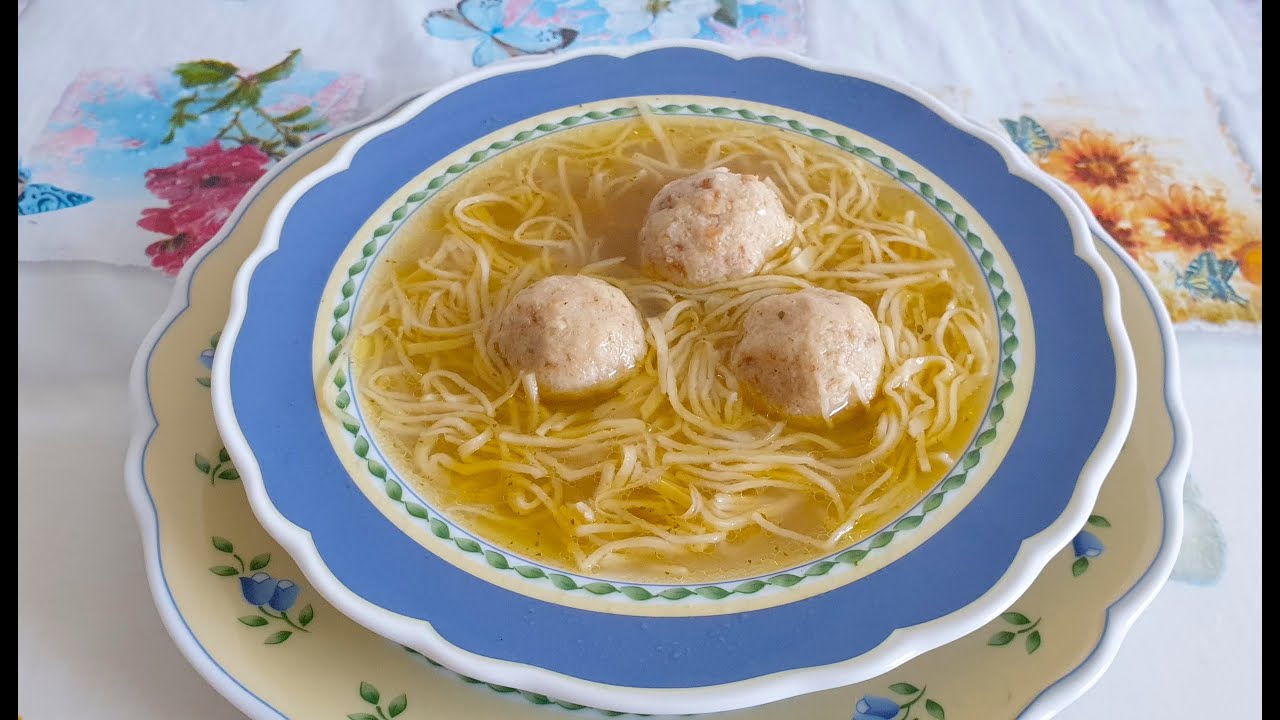 Butter Klösse!Домашняя лапша!Старинный немецкий рецепт супа с галушками и лапшой!!