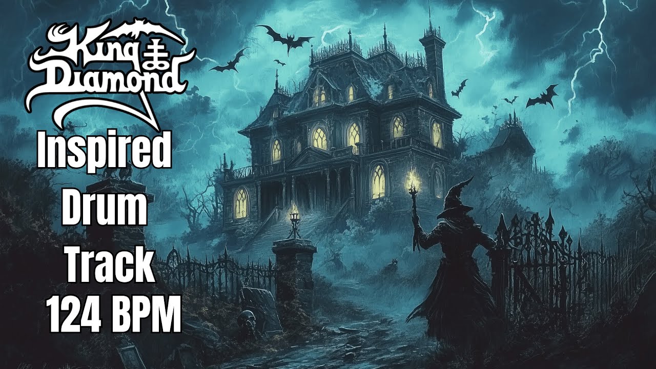 King Diamond Style Drum Backing Track | 124 BPM | Theatrical Heavy Metal Drum Groove
