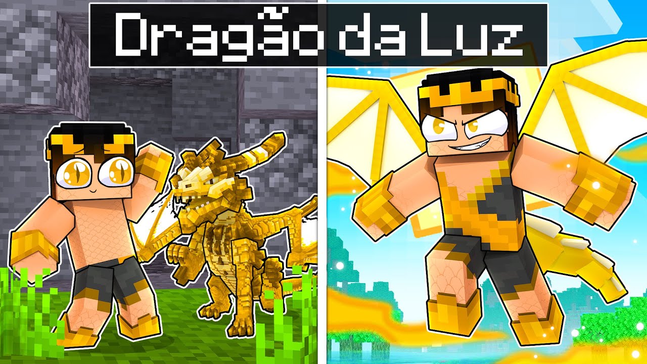 CRESCENDO como um DRAGÃO DA LUZ no Minecraft