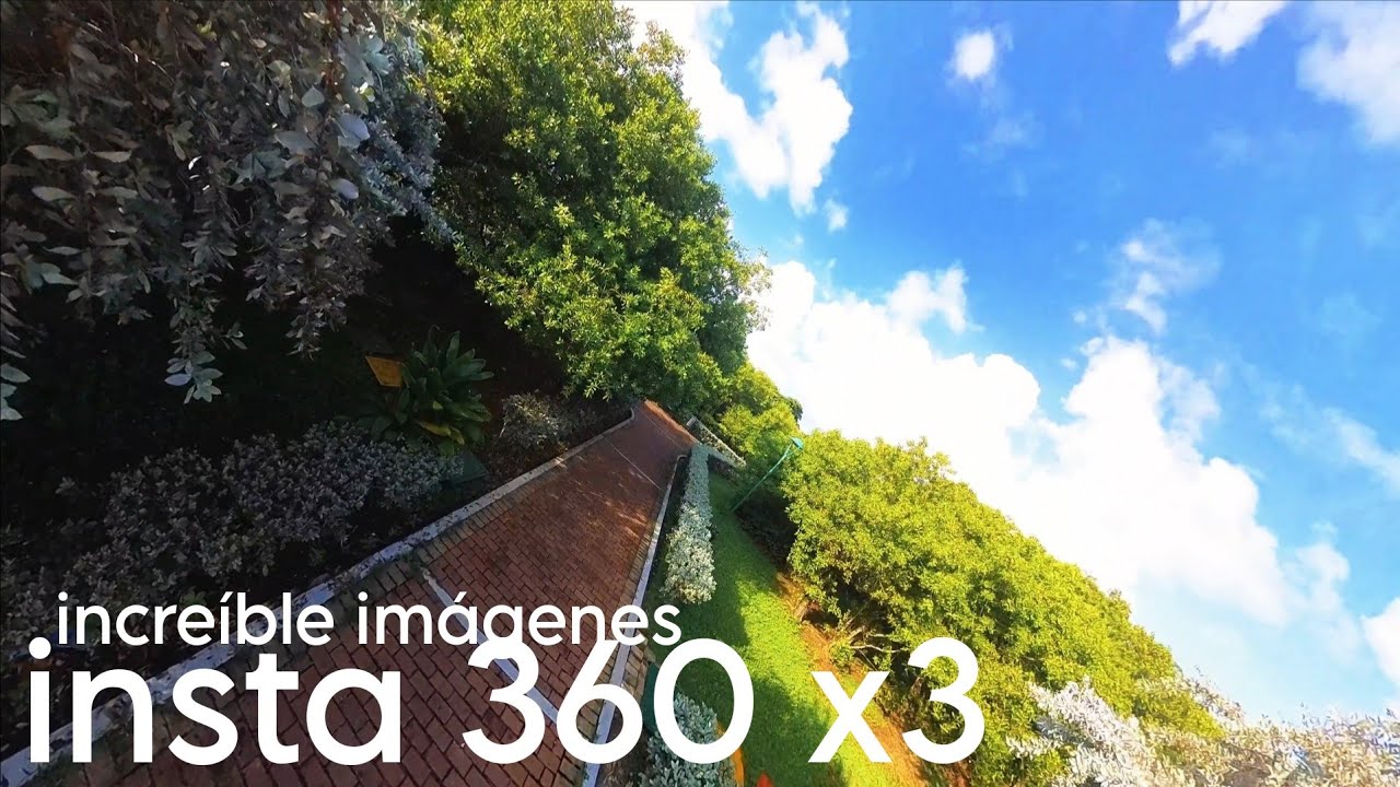 Insta 360 x 3 en 2025 simular  un dron  buena camera   hay un hermoso parque en San Andrés isla 