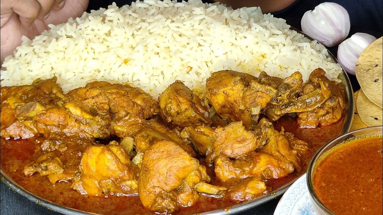 chicken rice eating challenge chicken rice eating asmr chicken rice eating video