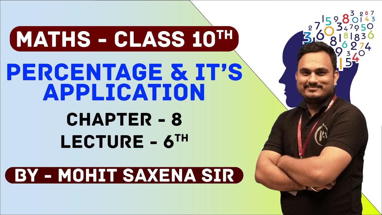 Percentage & It's Application | Lecture 6th | Class10 | Mathematics | Mohit Sir | NIOS Vision Point