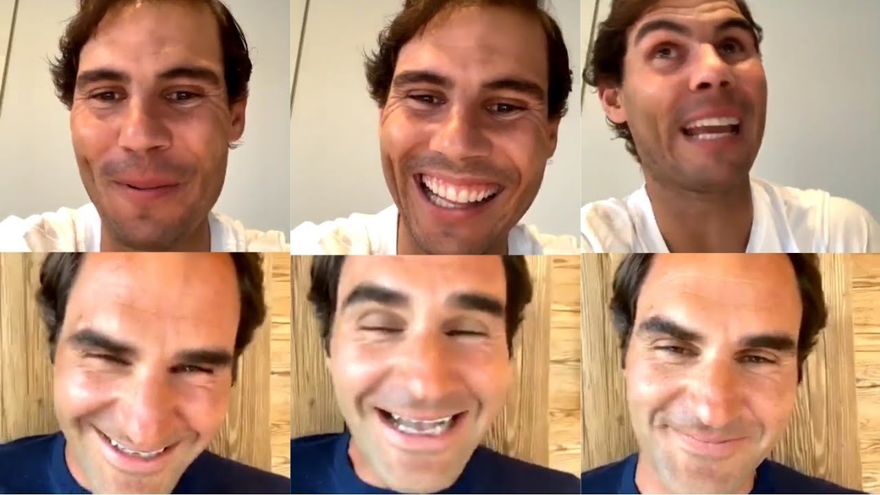 Tennis GOATS Rafael Nadal and Roger Federer - Fedal instagram live.