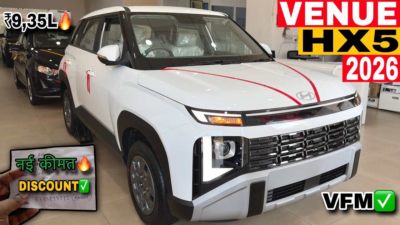 New Hyundai Venue HX5 Model 2026 ✅ On-Road Price🔥 Details | Hyundai Venue HX5 Mileage & Reviews