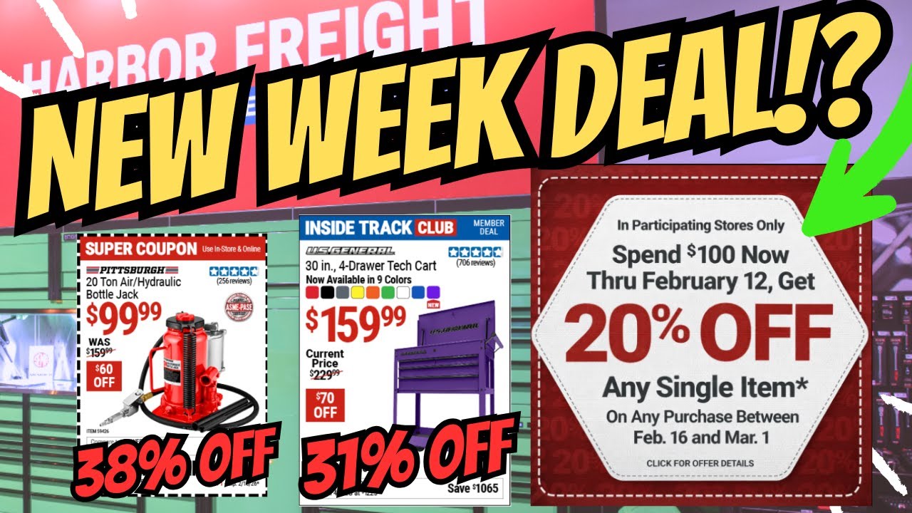 Harbor Freight Spend $100, Get 20% Off Later — Is It Worth It?