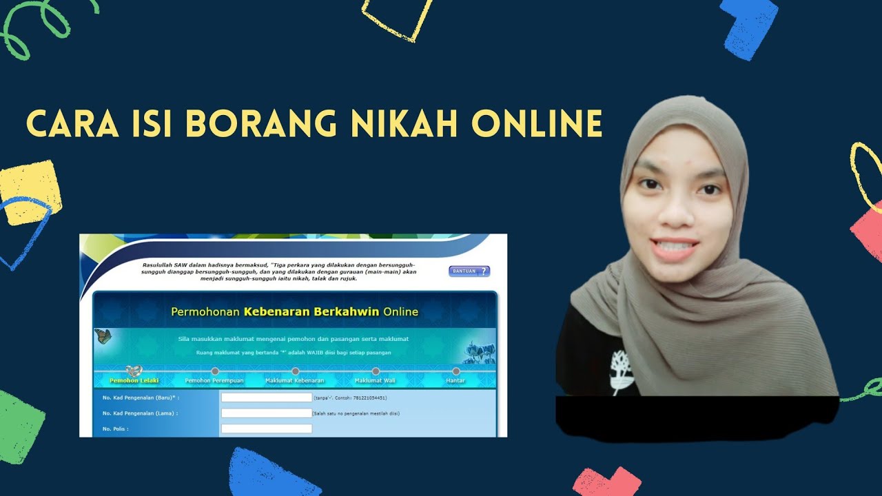 cara isi borang nikah online