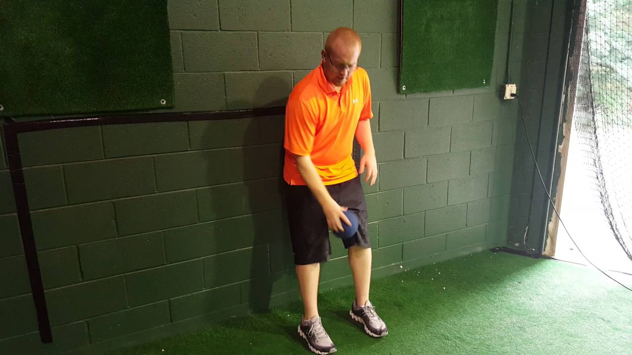 Standing Wall Supported Left Reach with Right Shoulder IR Iso