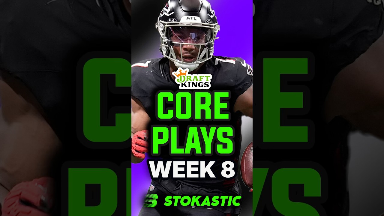 DraftKings NFL DFS Week 8 Core Plays | Sunday 10/26/2025 DFS Picks