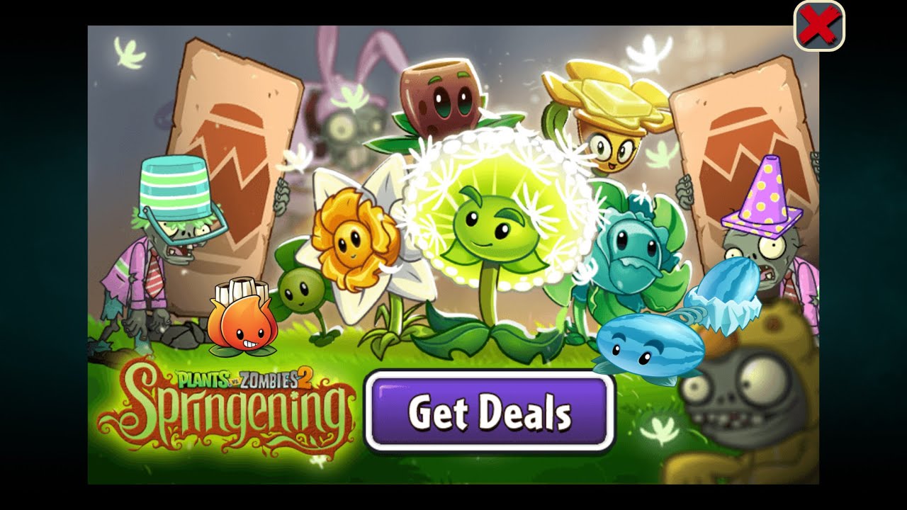 Plants vs Zombies 2 | Springening | All Levels | Free Plants