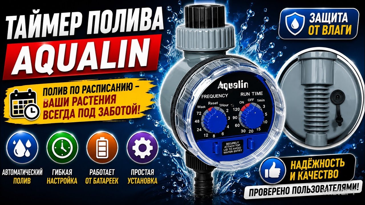 Таймер полива AQUALIN. Обзор конструкция, принцип работы