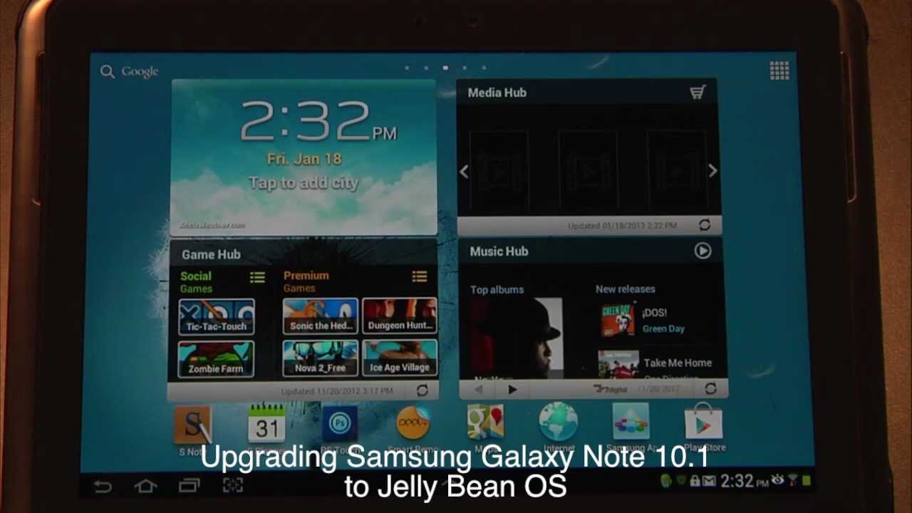 How to upgrade Samsung Galaxy Note 10.1 to Android 4.1 Jelly Bean