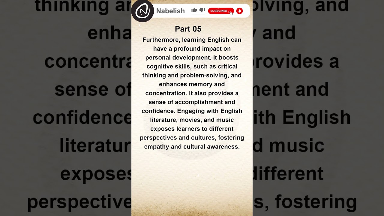 English Importance 05  #englishgrammar #paragraph  #stories  #englishspeaking #tipstolearnenglish