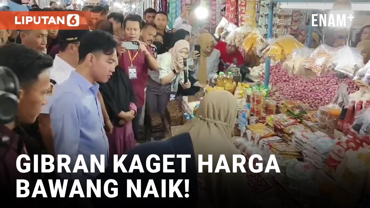 Gibran Kaget Harga Bawang Naik saat Blusukan ke Pasar Maros | Liputan6