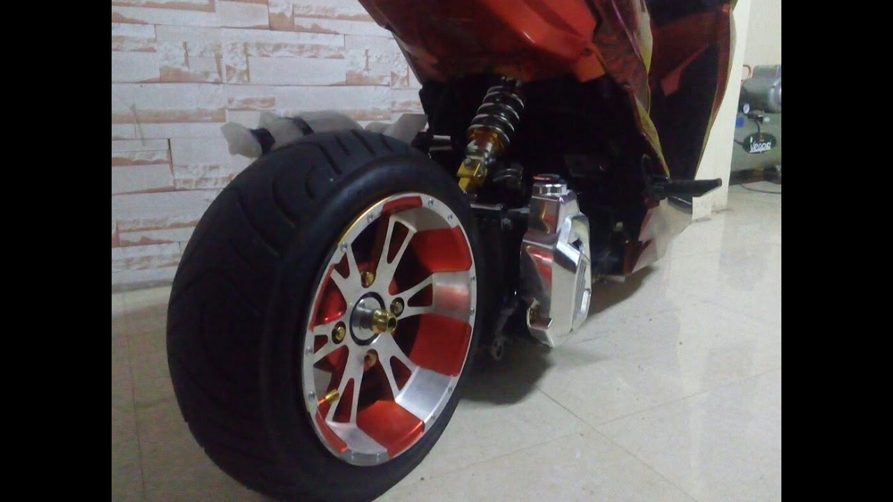 DIY STOCK HUB MODIFIED WIDE FATTY MAGS 7 INCHES FOR HONDA CLICK l VARIO SCOOTER