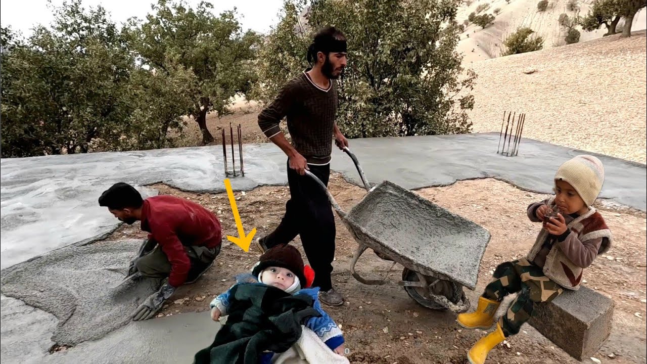 Resilient Nomadic Father: Working Hard to Provide for His Children