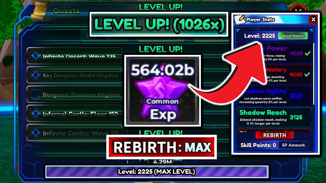 NEW META EXP BUILD | HOW TO LEVEL UP & REBIRTH FAST IN ARISE CROSSOVER | ROBLOX