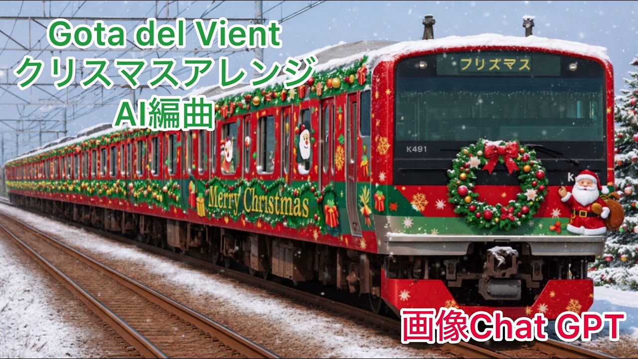 「Gota del Vient」クリスマスアレンジAI編曲#鉄道 #jr東日本 #発車メロディ #ai編曲 #e531系 #常磐線 #クリスマス 