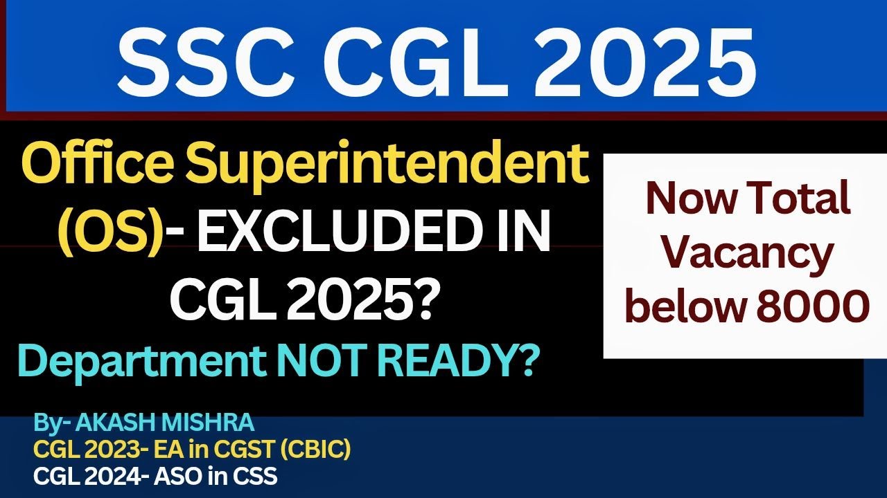 SSC CGL 2025 VACANCIES, OFFICE SUPERINTENDENT Vacancy Excluded or not, ssc cgl 2025 vacancy report
