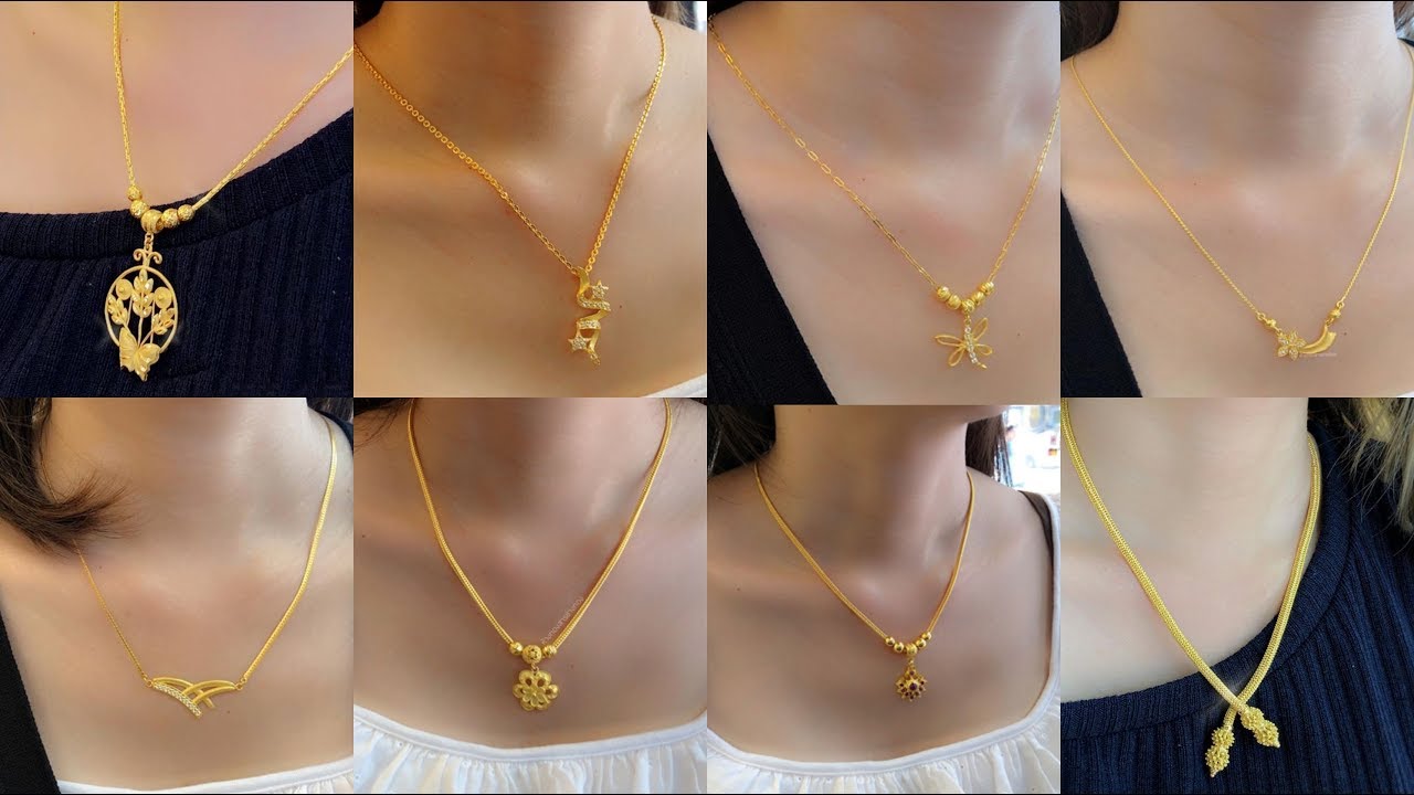 Latest Light Weight Gold Chain Pendant Designs