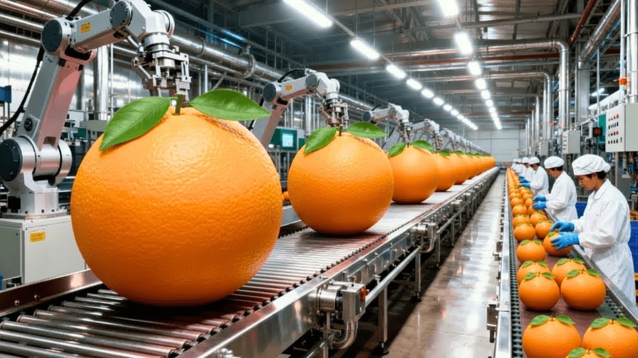 Inside a Modern Orange Juice Factory: From Farm to Delicious Drink (The Whole Process)