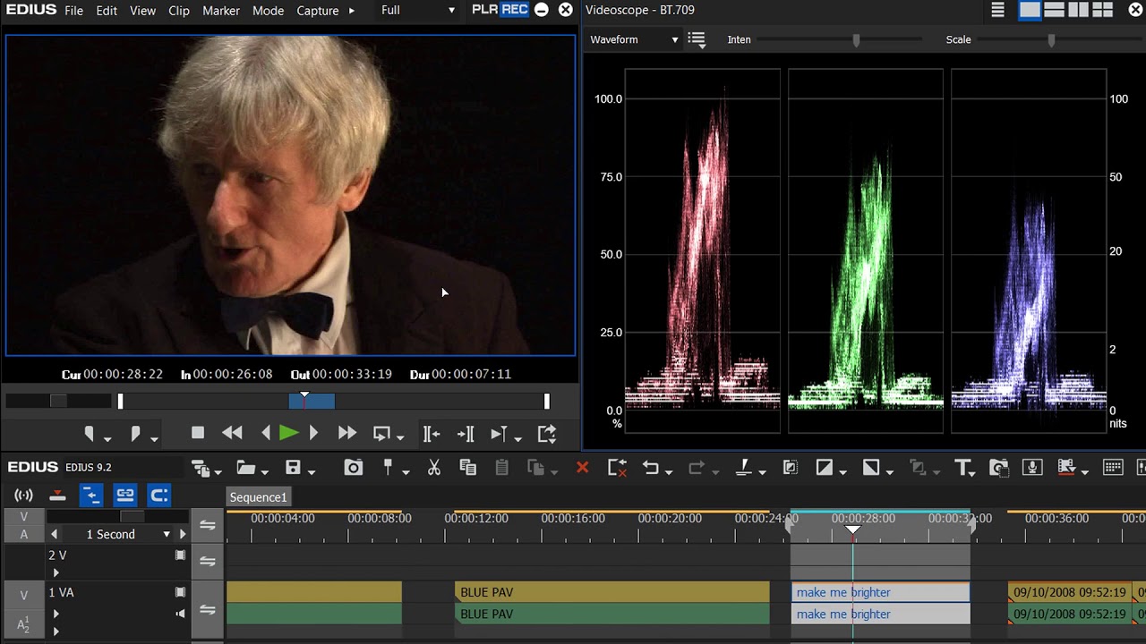 Whats new in EDIUS 9. 2 part 1:  new scopes