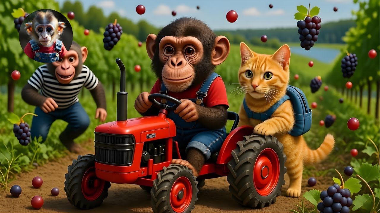 The Clever Little Monkey & The Cute Orange Cat – Friendship, Justice, and Courage