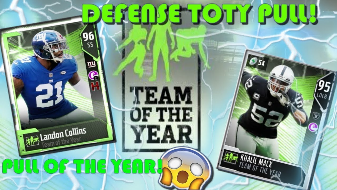 PULL OF THE YEAR! MADDEN 18 ULTIMATE TEAM DEFENSE TOTY PACK OPENING!