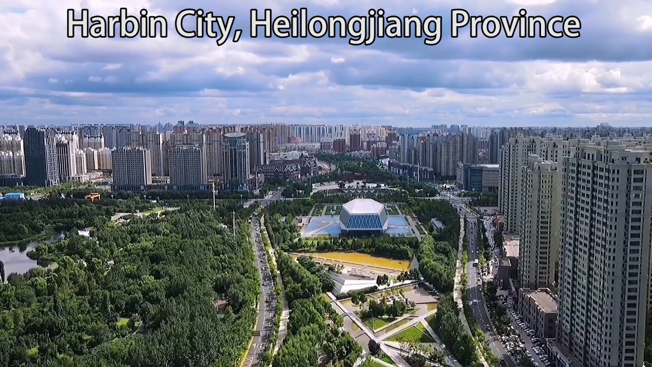 Aerial China：Harbin City, Heilongjiang Province黑龍江省哈爾濱市