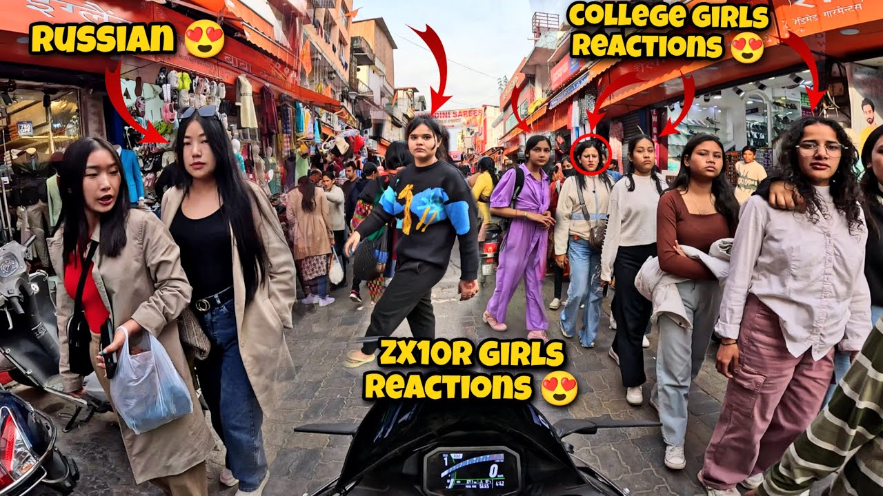 ZX6R Shocking Girls Reactions 😍|| Cute College Girls Reactions In Market 😍 || ZX6R 2024