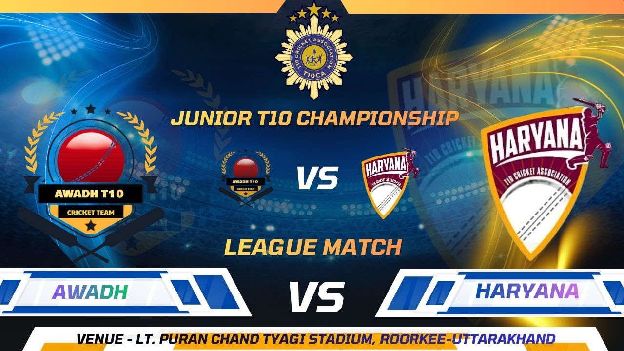Junior T10 Championship 2025 || Haryana T10 vs Awadh T10 Cricket Association