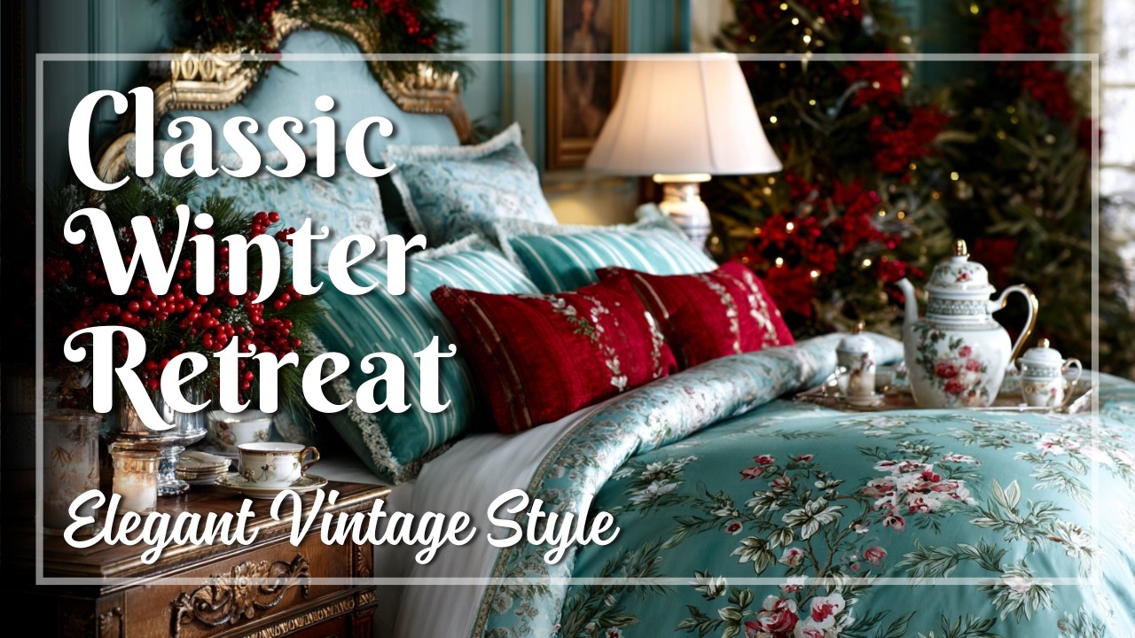 Elegant holiday vintage suite ❄️ Martha Stewart’s signature luxury in warm seasonal serenity
