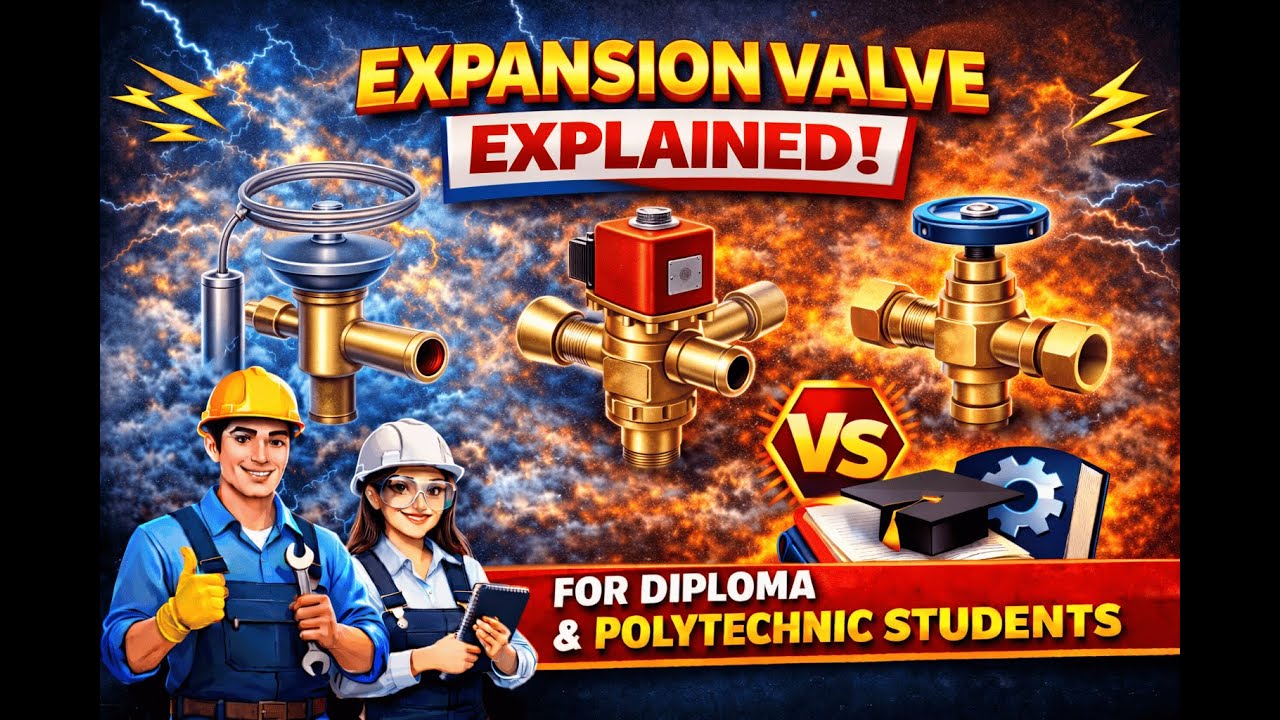 Expansion Valve Explained |Working Principle & Function| RAC| Mechanical Students| Polytechnic Level