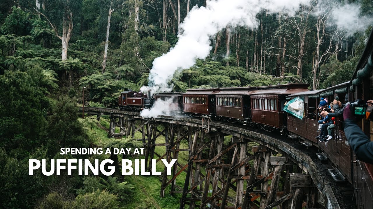 Puffing Billy Railway Melbourne Review 🚂 Belgrave to Lakeside Visitor Centre | Steam Train vlog