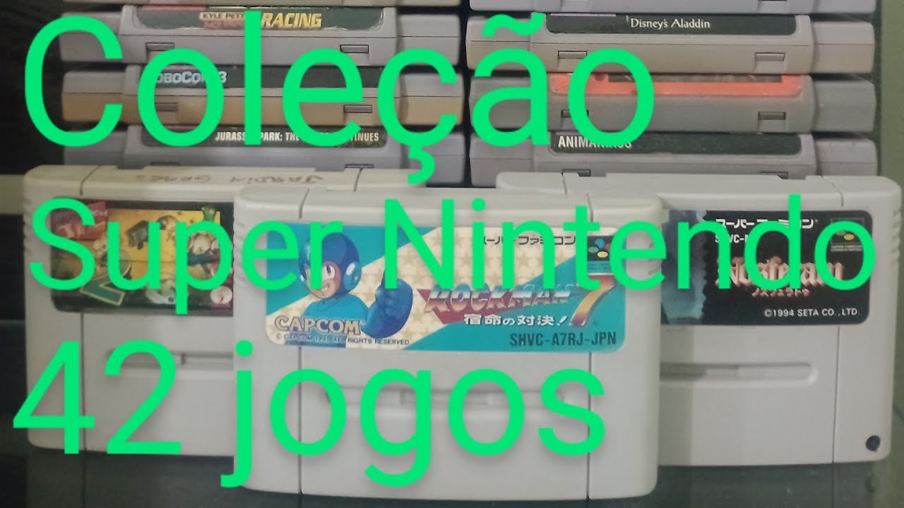 Coleção de super Nintendo 42 jogos.