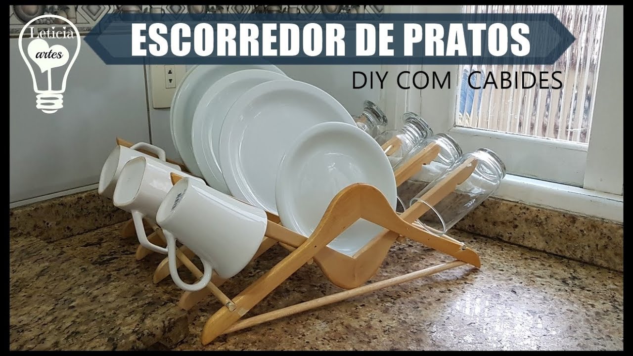 ESCORREDOR DE PRATOS COM CABIDES  #CARADELOJA LETICIA ARTES