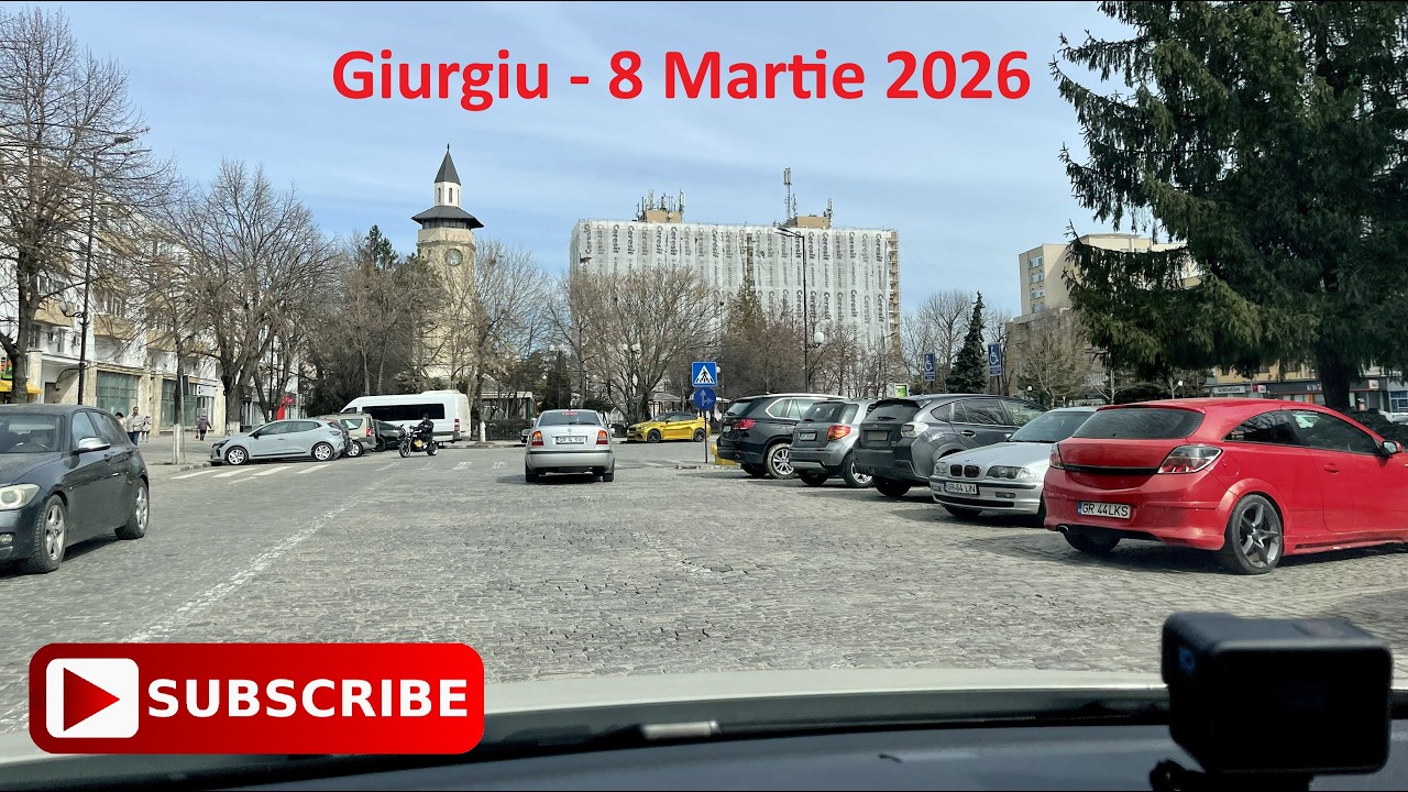 Giurgiu vazut din masina 8 Martie 2026 @ 4K 120 Fps | Giurgiu City Drive | #Giurgiu #Romania #4K