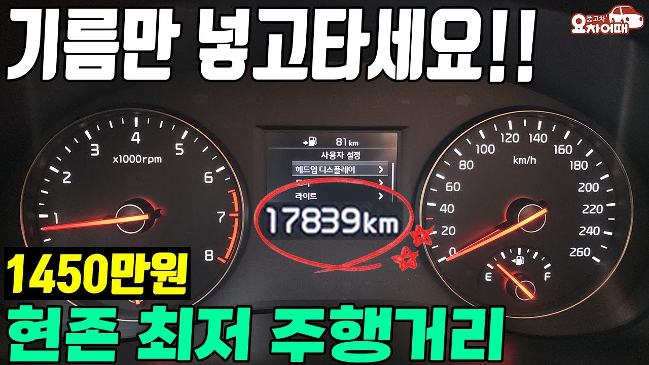 현존하는 최저 주행거리 1만키로대 주행하고 반값이하 중고차 미x가격...