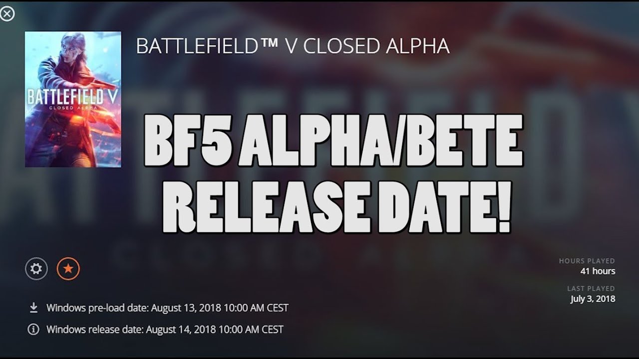 New Battlefield 5 Alpha/Beta release date confirmed!