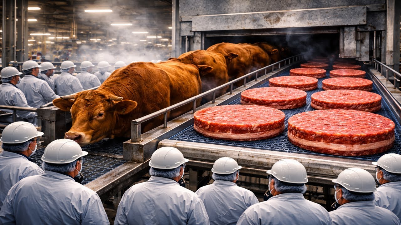 Millions of Pounds of Smoked Beef per Day | Inside a High-Tech Beef Processing Factory