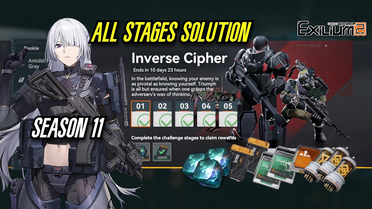 【GFL2】Inverse Cipher SEASON 11 ALL Puzzles Solutions!   Girls Frontline 2 Exilium