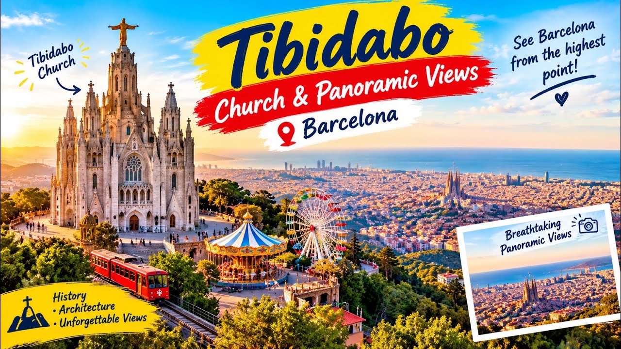 Tibidabo Barcelona ,,travelling by public transport Barcelona Spain 🇪🇸 