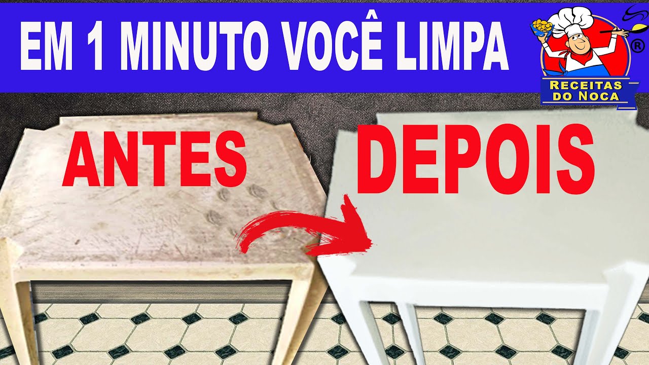 LIMPA PLÁSTICOS na HORA. Limpa e Renova MESAS E CADEIRAS Encardidas ou Manchadas