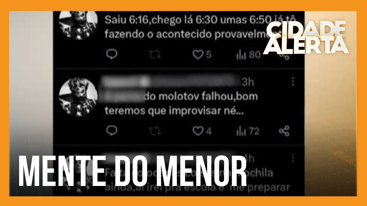 Postagens, denúncias e carta: Cidade Alerta mostra desabafos do menor que atacou escola
