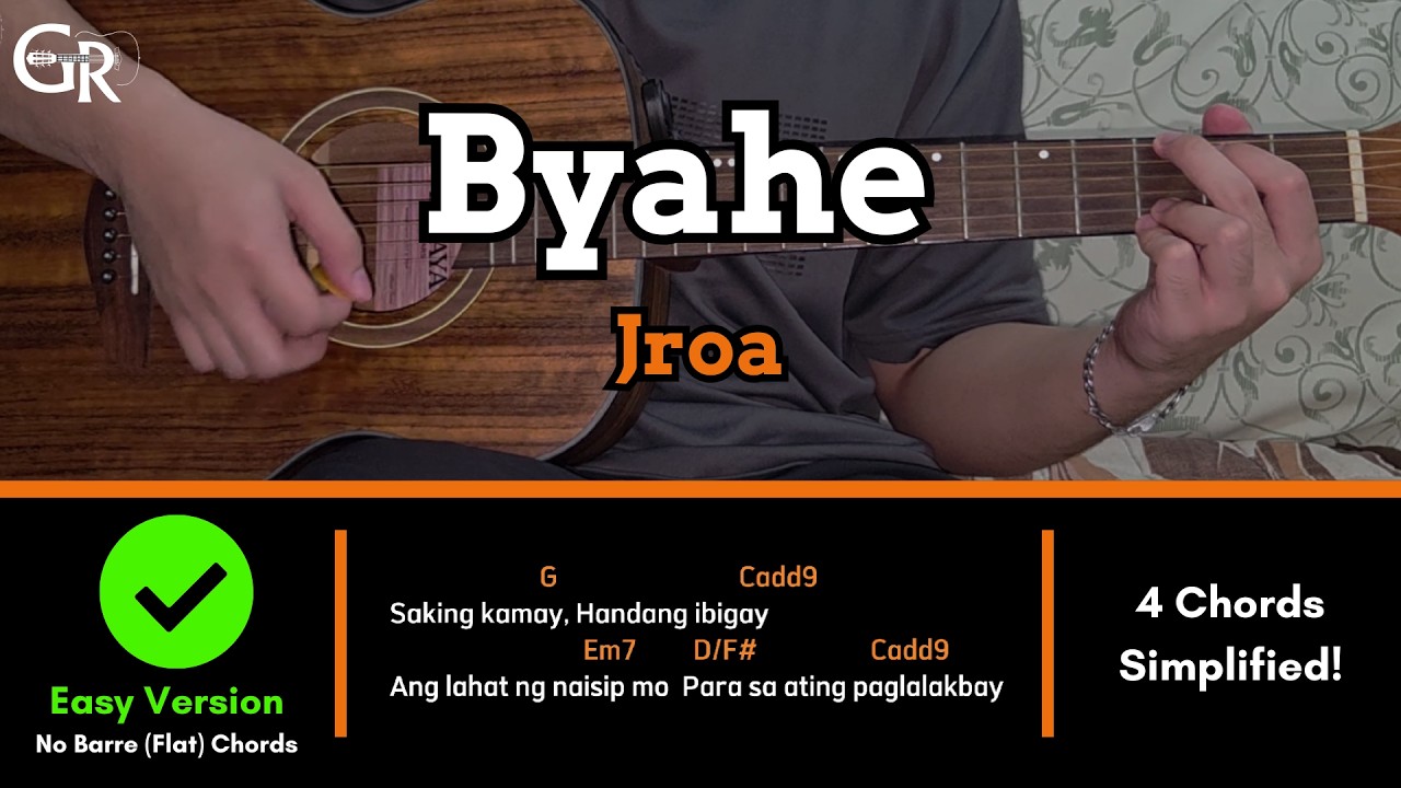 Byahe - Jroa | EASY! Guitar Tutorial (CHORDS, STRUMMING PATTERN & LYRICS)