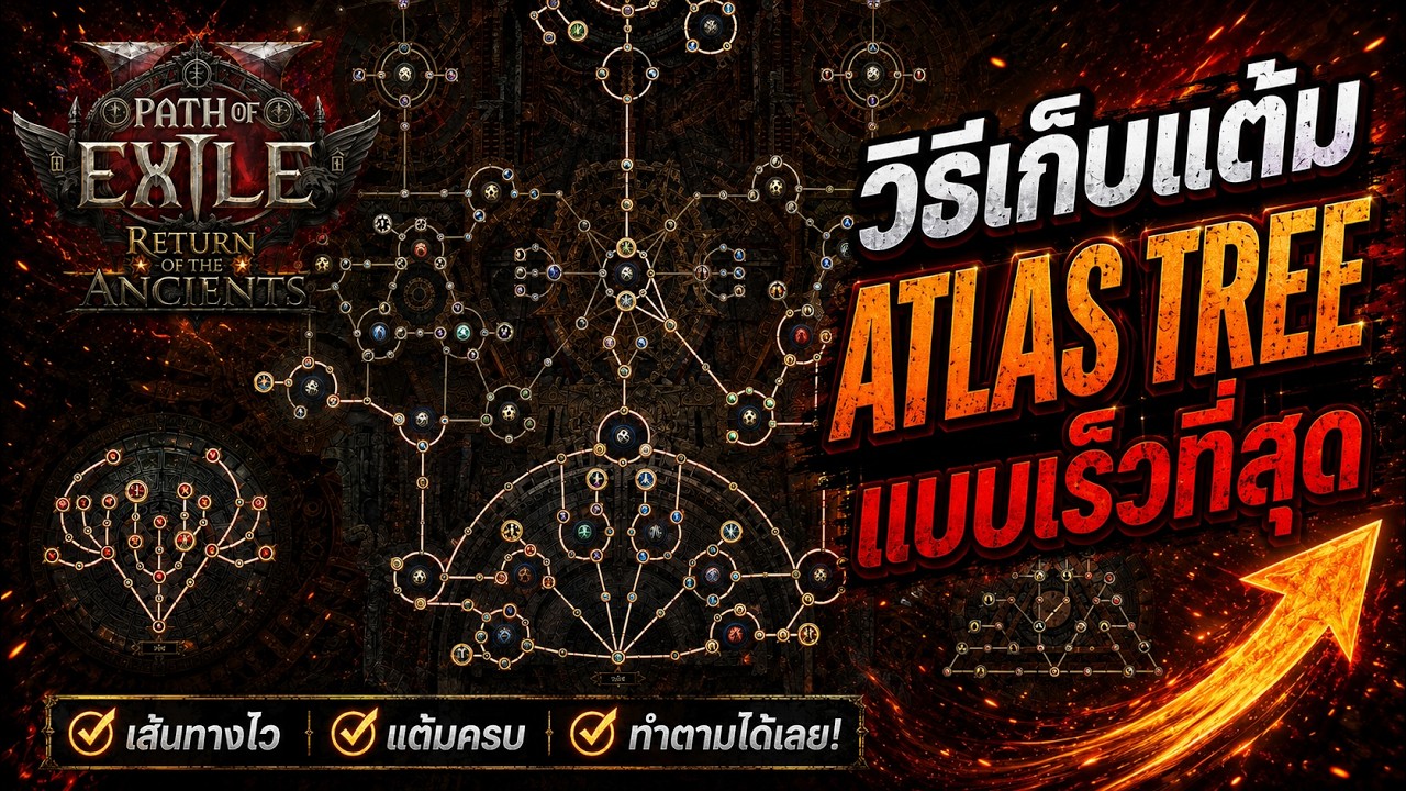 วิธีเก็บแต้ม  Atlas Tree แบบไวที่สุด l Path of Exile 2 - Return of The Ancients (0.5)