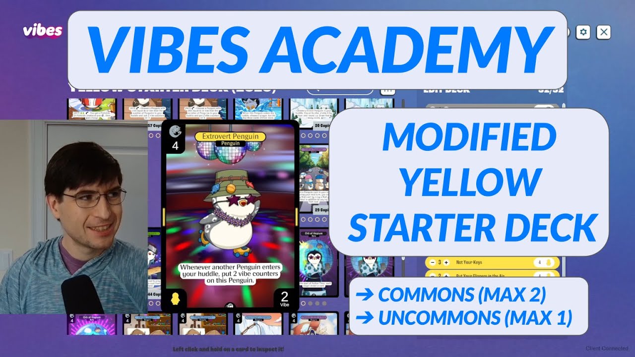 Vibes Academy: Модифицированная желтая стартовая колода (часть 1)